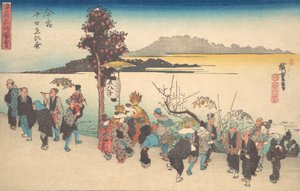 Imamiya eller Ebisu? 1828. , myg. 1828. af Ando Hiroshige