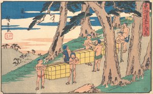 Kamayama, hvorfor? 1842., ca. 1842. af Ando Hiroshige