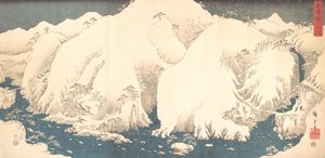 Kiso-bjergene i sne, 1857., 1857.