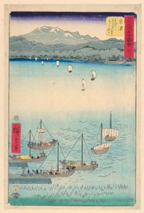Kusatsu: Fra Kusatsu til Yabase, Abo w og vest Ring af f af Ando Hiroshige