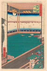 Moon Cape (Tsuki-no-misaki) Fra serien One Hundred Berømte udsigter over Edo af Ando Hiroshige