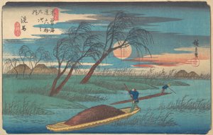 Senba Station, ca. 1836., ca. 1836. af Ando Hiroshige