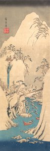 Snowy Gorge. af Ando Hiroshige