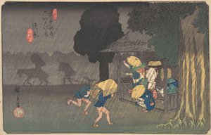 Suhara, fra The Sixty-nin Stations of the Kisokaido, ca. 1838., ca. 1838. af Ando Hiroshige