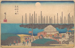 Tegning af Takanawa, ? 1841. , myg. 1841. af Ando Hiroshige