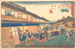 Tehus i Hakusen-distriktet, ca. 1835-42., ca. 1835-42. af Ando Hiroshige