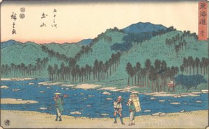Tsuchiyama, ikke? 1840. , myg. 1840. af Ando Hiroshige