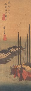 Diset måne i Tsukudajima. af Ando Hiroshige