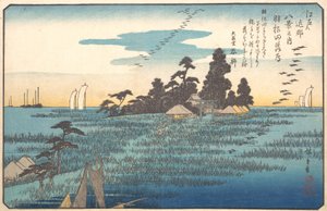 Vilde gæs ved Haneda, 1800-tallet. af Ando Hiroshige