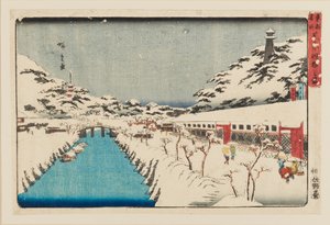 ODBock p Hayashi - Shiba Akabane no Yuki, 1797-1858 af Ando Hiroshige
