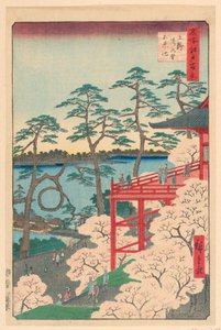 Yamashita Quarter, Ueno (Ueno Yamashita) Fra serien Et hundrede udsigter over Edo af Ando Hiroshige
