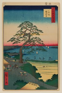 Rustningshængende fyrretræ, Hakkeisaka af Ando or Utagawa Hiroshige