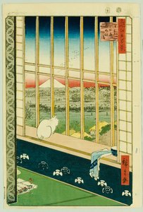 Asakusa rismarker under Hanens Festival af Ando or Utagawa Hiroshige