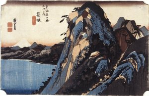 Hakone (træblok i farver) af Ando or Utagawa Hiroshige
