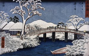 Japa Nese fan ds cape fra Hiroshige af Ando or Utagawa Hiroshige