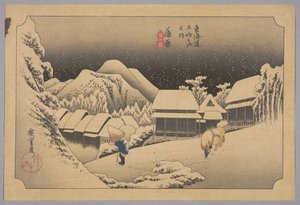 Kanbara: w of ght S (Kanbara, Yuki by) af Ando or Utagawa Hiroshige