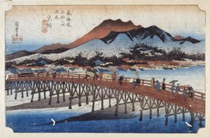 Keishi (Kyoto), Capital (træbloktryk i farver) af Ando or Utagawa Hiroshige