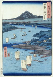 Shinjin Ribel Proposal d Tsukiyama, dewa P Rovinse (ODB ck p Hayashi t) af Ando or Utagawa Hiroshige