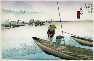 Mitsuke på Tokaido-vejen (29. station), ca. 1900 (træsnit) af Ando or Utagawa Hiroshige