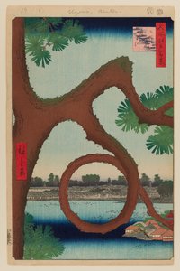 Moon Pine, Ueno af Ando or Utagawa Hiroshige