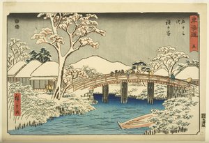 af. 5. Hodogaya: Te Katabira River og Katabira B Rige af Ando or Utagawa Hiroshige