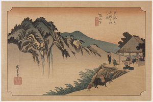 Sakanoshita: Fusete Mine (Sakanoshita, Fusete Mine) af Ando or Utagawa Hiroshige