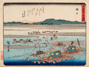 Shimada af Ando or Utagawa Hiroshige
