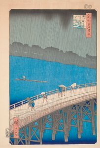 Shouer Over spisepinde B Ridge fra Hiroshige af Ando or Utagawa Hiroshige