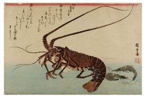 Forårshummer og små rejer af Ando or Utagawa Hiroshige