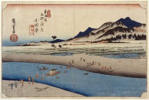 Station 10, Odawara (træbloktryk) af Ando or Utagawa Hiroshige