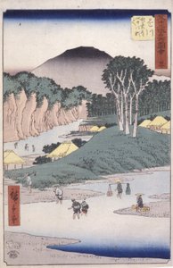 Station 27, Kakegawa (træbloktryk i farver) af Ando or Utagawa Hiroshige