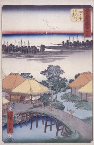 Station 44, Yokkaichi (træbloktryk i farver) af Ando or Utagawa Hiroshige