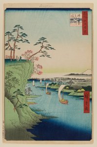 Udsigt over Konodai og Tone-floden af Ando or Utagawa Hiroshige