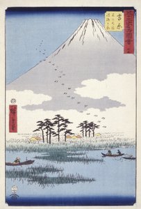 Yoshiwara: Fuji no Numa Ukishimagahara af Ando or Utagawa Hiroshige