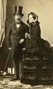 Kejser Napoléon III og kejserinde Eugénie af Andre Adolphe Eugene Disderi