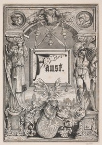 Titelblad og Vignet til en udgave af "Faust", München 1884