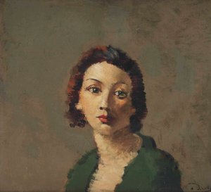 Den rødhårede i den grønne overdel af Andre Derain