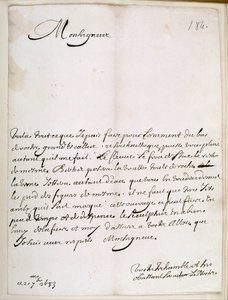 Brev fra Le Nôtre til Grand Condé
