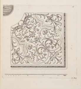 Design for Parterre, fra Theatre des Plans et Jardinages, pub.1652 (gravering) af André Mollet