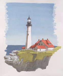 Portland Head fyrtårn, Maine, USA af Andras Kaldor