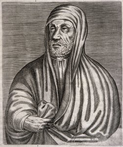 Portræt af Abu Ali al-Husain ibn Abdallah ibn Sina kaldet Avicenna (gravering) af Andre (after) Thevet