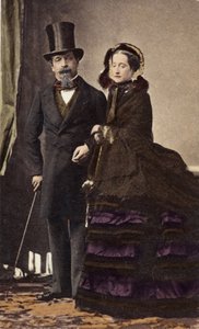 Napoleon III og kejserinde Eugenie af Disderi (1819-1889) - ca. 1865 - Digital farvelægning
