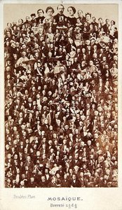 Personalities of the Second Empire, ca. 1860 (sepia fotomontage) af Andre Adolphe Eugene Disderi