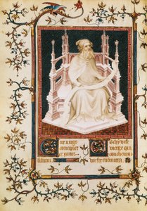 Profeten Esajas, miniature fra Psalter, af Andre Beauneveu for hertugen af Berry, manuskript, Frankrig.
