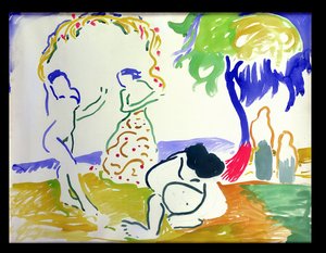Badegæster, ca. 1905 (akvarel på papir) af Andre Derain