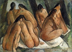 Bathers, ca. 1908-09 (olie på lærred) af Andre Derain