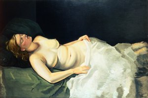 Blond nøgen sovende
