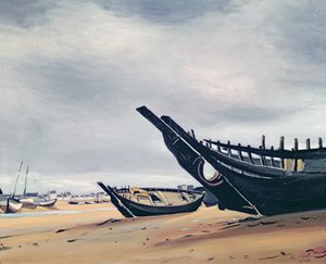 Både på stranden ved Camaret af Andre Derain