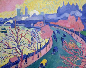 Charing Cross Bridge, ca. 1906 (olie på lærred) af Andre Derain