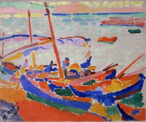 Fiskebåde i Collioure (Pyrenees Orientales, Frankrig) (Fiskebåd, Collioure)